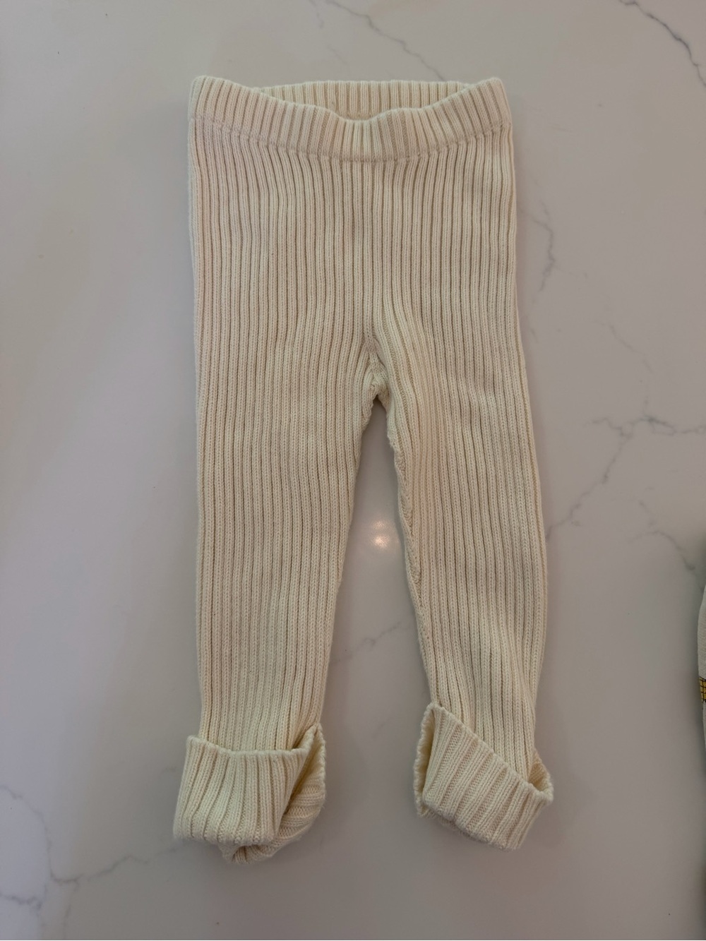 Hanna Andersson Ribbed Knit Leggings - Cream